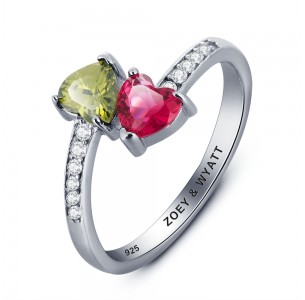 Sterling Silver Personalized Birthstone Ring JEWJORI101784